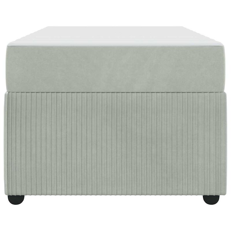 Casa si Gradina - Mobilier - Paturi si accesorii - Paturi - Cadru de pat cu saltea Gri deschis 80 x 200 cm Catifea - Infinity.ro