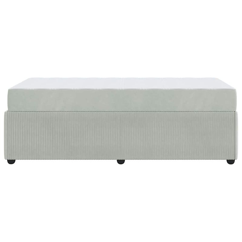 Casa si Gradina - Mobilier - Paturi si accesorii - Paturi - Cadru de pat cu saltea Gri deschis 80 x 200 cm Catifea - Infinity.ro