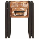 Casa si Gradina - Mobilier - Mese si birouri - Mese living - Masuta laterala 30 x 30 x 40 cm Lemn reciclat solid si metal - Infinity.ro