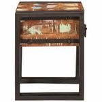 Casa si Gradina - Mobilier - Mese si birouri - Mese living - Masuta laterala 30 x 30 x 40 cm Lemn reciclat solid si metal - Infinity.ro