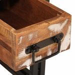 Casa si Gradina - Mobilier - Mese si birouri - Mese living - Masuta laterala 30 x 30 x 40 cm Lemn reciclat solid si metal - Infinity.ro