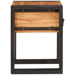 Casa si Gradina - Mobilier - Mese si birouri - Mese living - Masuta laterala 30 x 30 x 40 cm Lemn solid de acacia si metal - Infinity.ro