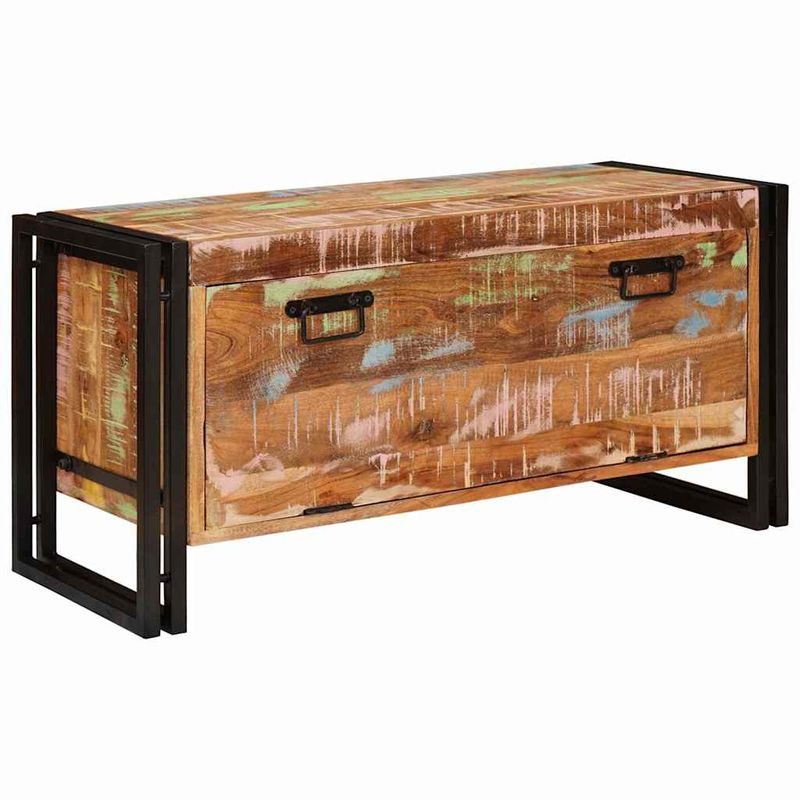 Casa si Gradina - Mobilier - Organizare si depozitare - Organizator incaltaminte - Dulap pentru pantofi Maro 90 x 38 x 45 cm Lemn masiv reciclat - Infinity.ro