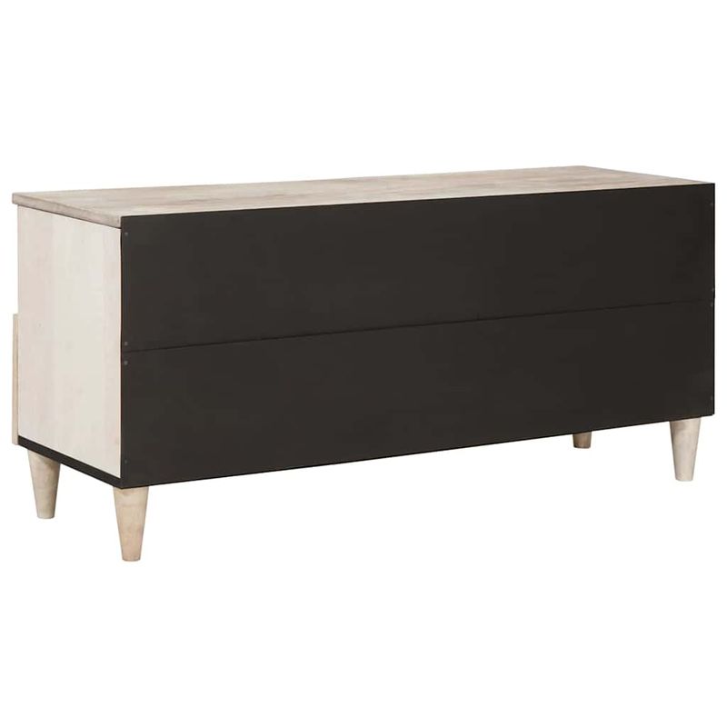 Casa si Gradina - Mobilier - Comode si corpuri - Comode - Cabinet TV cu sertar Alb 100 x 33 x 46 cm Lemn masiv de mango - Infinity.ro