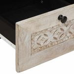 Casa si Gradina - Mobilier - Comode si corpuri - Comode - Cabinet TV cu sertar Alb 100 x 33 x 46 cm Lemn masiv de mango - Infinity.ro
