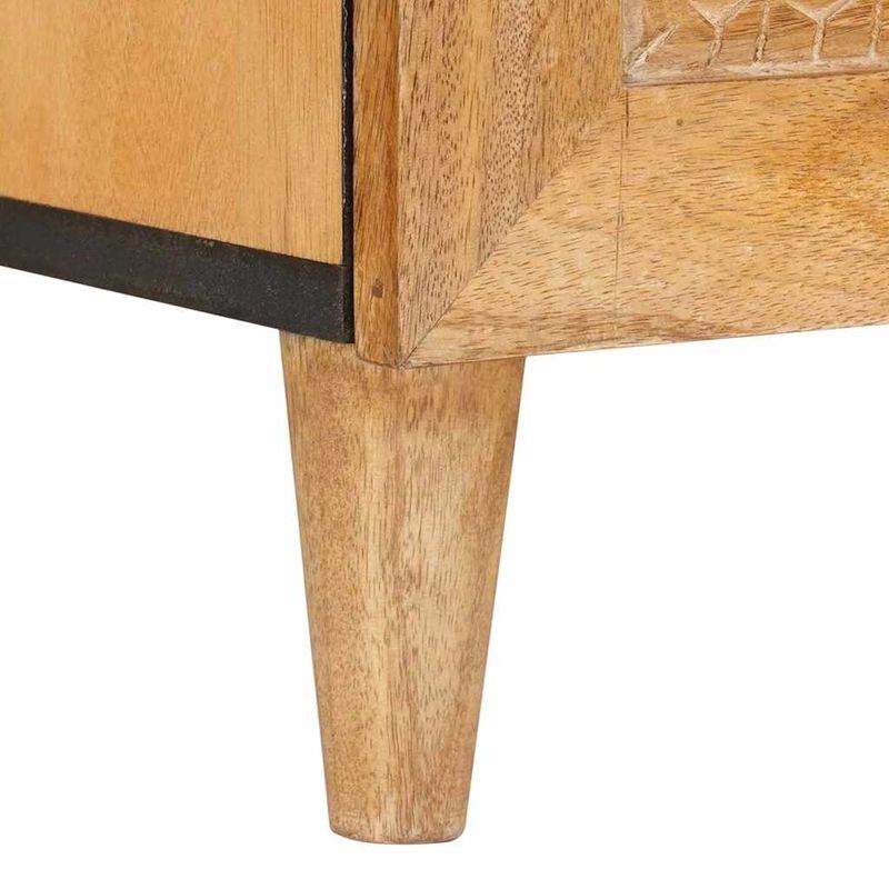 Casa si Gradina - Mobilier - Comode si corpuri - Comode - Cabinet TV Maro deschis 100 x 33 x 46 cm Lemn masiv de mango - Infinity.ro
