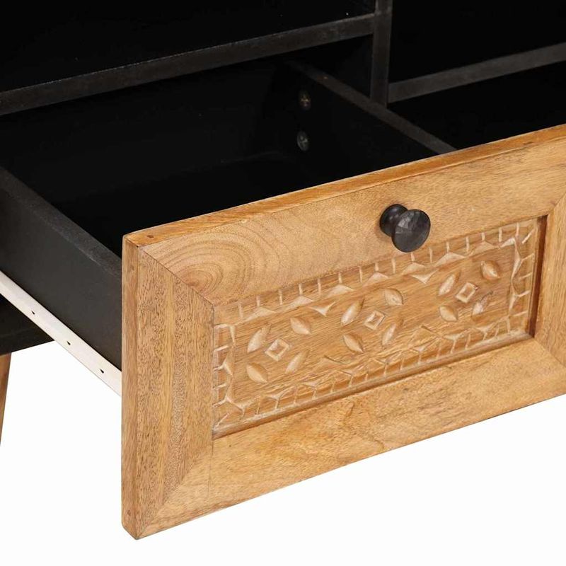 Casa si Gradina - Mobilier - Comode si corpuri - Comode - Cabinet TV Maro deschis 100 x 33 x 46 cm Lemn masiv de mango - Infinity.ro