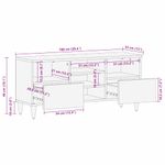 Casa si Gradina - Mobilier - Comode si corpuri - Comode - Cabinet TV Maro deschis 100 x 33 x 46 cm Lemn masiv de mango - Infinity.ro