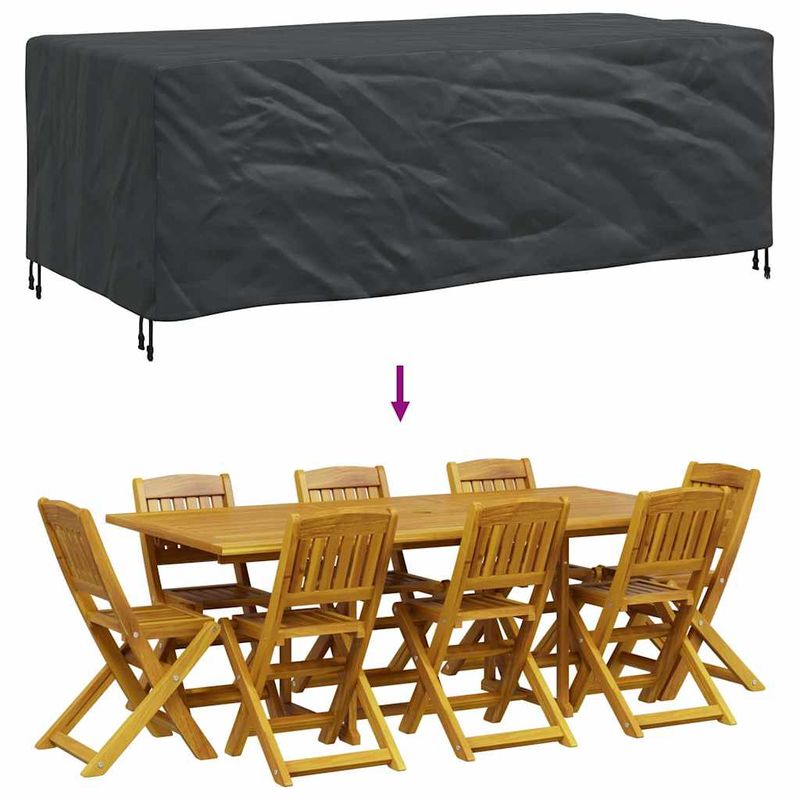 Casa si Gradina - Textile si covoare - Huse pentru mobilier - Husa pentru mobilier de exterior Negru 220 x 110 x 70 cm 210D - Infinity.ro
