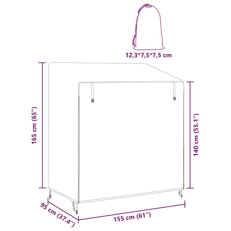 Casa si Gradina - Textile si covoare - Huse pentru mobilier - Husa pentru leagan de exterior 155 x 95 x 165 cm - Infinity.ro
