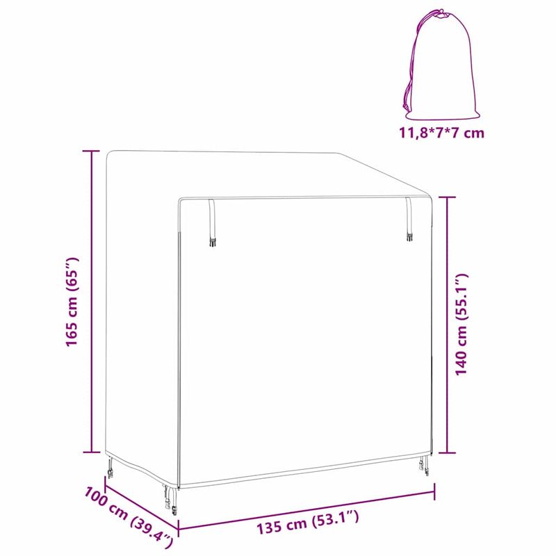 Casa si Gradina - Textile si covoare - Huse pentru mobilier - Husa pentru leagan de exterior 135 x 100 x 165 cm - Infinity.ro