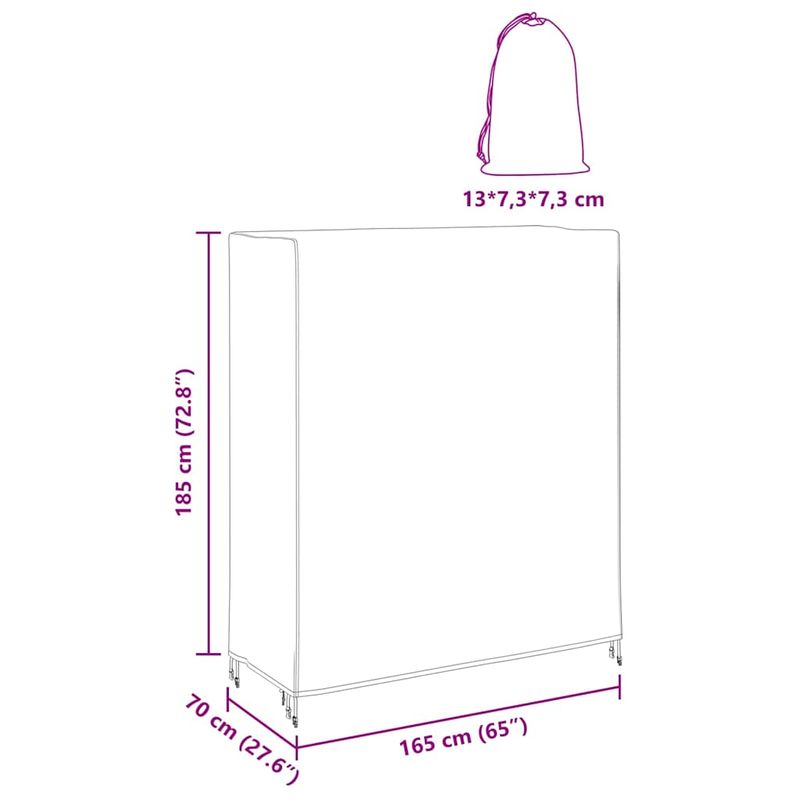 Casa si Gradina - Textile si covoare - Huse pentru mobilier - Husa pentru mobilier de exterior 165 x 70 x 185 cm - Infinity.ro