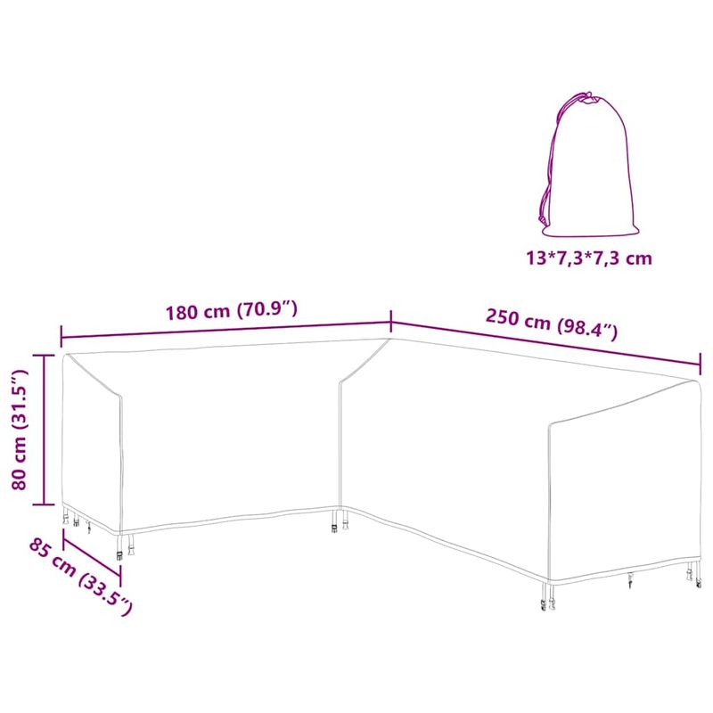 Casa si Gradina - Textile si covoare - Huse pentru mobilier - Husa pentru mobilier de exterior 250 x 180 x 80 cm - Infinity.ro