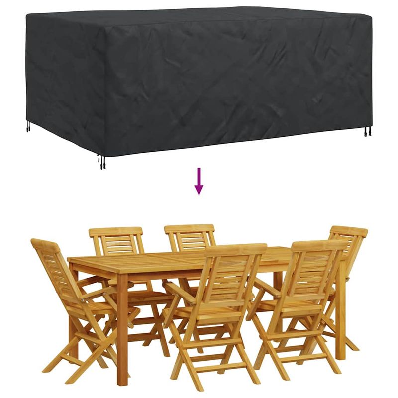 Casa si Gradina - Textile si covoare - Huse pentru mobilier - Husa pentru mobilier de exterior Negru 270 x 180 x 90 cm 210D - Infinity.ro