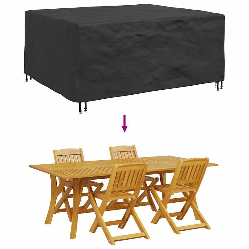 Casa si Gradina - Textile si covoare - Huse pentru mobilier - Husa pentru mobilier de exterior Negru 200 x 165 x 80 cm 210D - Infinity.ro