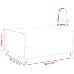 Casa si Gradina - Textile si covoare - Huse pentru mobilier - Husa pentru mobilier de exterior Negru 200 x 165 x 80 cm 210D - Infinity.ro