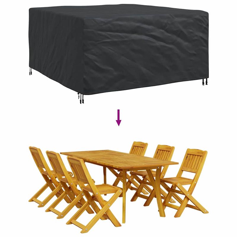 Casa si Gradina - Textile si covoare - Huse pentru mobilier - Husa pentru mobilier de exterior Negru 180 x 190 x 85 cm 600D - Infinity.ro