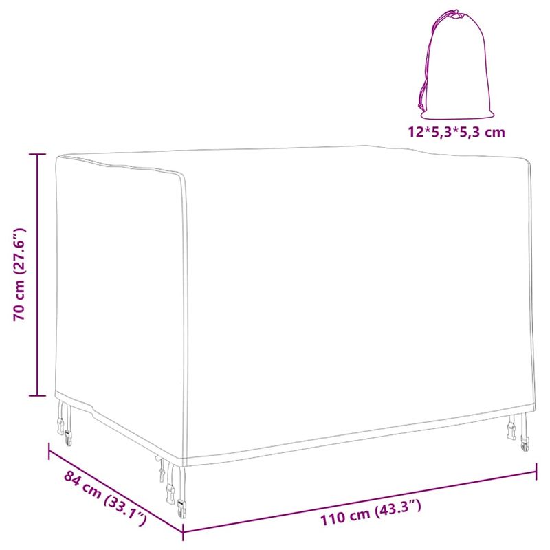 Casa si Gradina - Textile si covoare - Huse pentru mobilier - Husa pentru mobilier de exterior 110 x 84 x 70 cm - Infinity.ro
