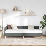 Casa si Gradina - Mobilier - Paturi si accesorii - Paturi - Cadru de pat coltar Altele cu headboard Gri inchis 90 x 190 cm - Infinity.ro