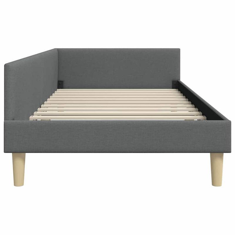Casa si Gradina - Mobilier - Paturi si accesorii - Paturi - Cadru de pat coltar Altele cu headboard Gri inchis 90 x 190 cm - Infinity.ro