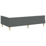 Casa si Gradina - Mobilier - Paturi si accesorii - Paturi - Cadru de pat coltar Altele cu headboard Gri inchis 90 x 190 cm - Infinity.ro