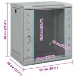 PC, gaming si accesorii - Componente PC - Componente - Hard Disk-uri - Dulap rack, Gri 53 x 45 x 60 cm Otel - Infinity.ro