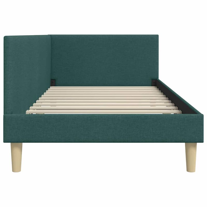 Casa si Gradina - Mobilier - Paturi si accesorii - Paturi - Cadru de pat coltar Altele Manual Verde inchis 100 x 200 cm - Infinity.ro