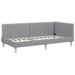 Casa si Gradina - Mobilier - Paturi si accesorii - Paturi - Cadru de pat coltar Altele cu headboard Gri deschis 90 x 190 cm - Infinity.ro