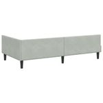 Casa si Gradina - Mobilier - Paturi si accesorii - Paturi - Cadru de pat coltar cu headboard Gri deschis 100 x 200 cm - Infinity.ro