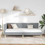 Casa si Gradina - Mobilier - Paturi si accesorii - Paturi - Cadru de pat coltar Altele cu headboard Gri deschis 90 x 190 cm - Infinity.ro