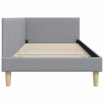 Casa si Gradina - Mobilier - Paturi si accesorii - Paturi - Cadru de pat coltar Altele cu headboard Gri deschis 90 x 190 cm - Infinity.ro