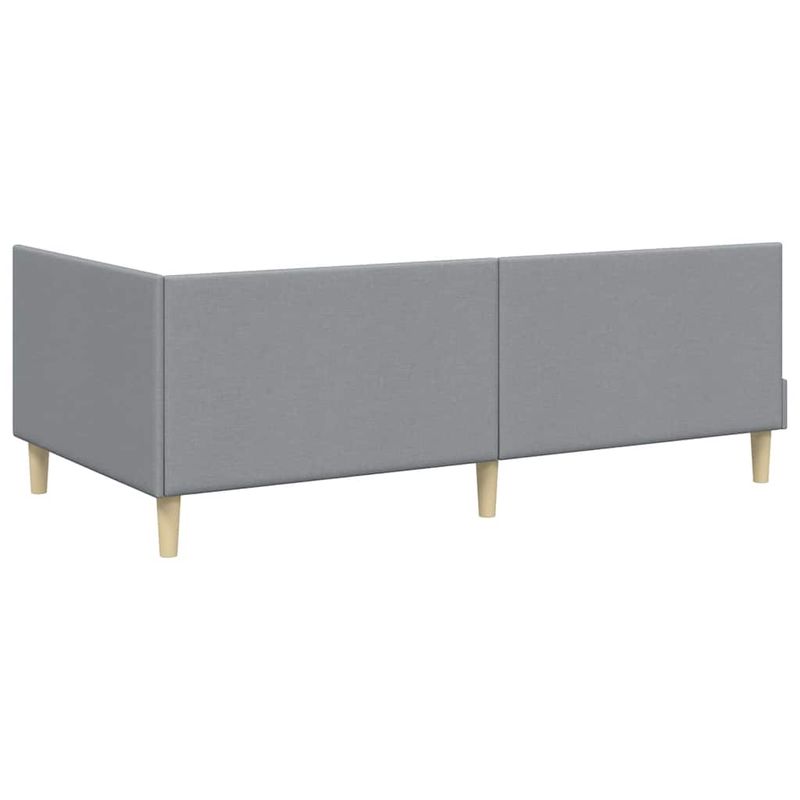 Casa si Gradina - Mobilier - Paturi si accesorii - Paturi - Cadru de pat coltar Altele cu headboard Gri deschis 90 x 190 cm - Infinity.ro