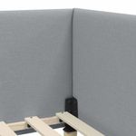Casa si Gradina - Mobilier - Paturi si accesorii - Paturi - Cadru de pat coltar Altele cu headboard Gri deschis 90 x 190 cm - Infinity.ro