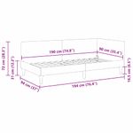 Casa si Gradina - Mobilier - Paturi si accesorii - Paturi - Cadru de pat coltar Altele cu headboard Gri deschis 90 x 190 cm - Infinity.ro