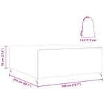 Casa si Gradina - Textile si covoare - Huse pentru mobilier - Husa pentru mobilier de exterior Negru 210 x 200 x 70 cm 600D - Infinity.ro