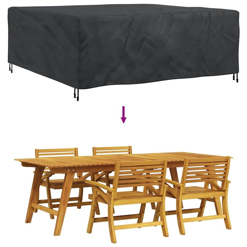 Casa si Gradina - Textile si covoare - Huse pentru mobilier - Husa pentru mobilier de exterior Negru 210 x 200 x 70 cm 210D - Infinity.ro