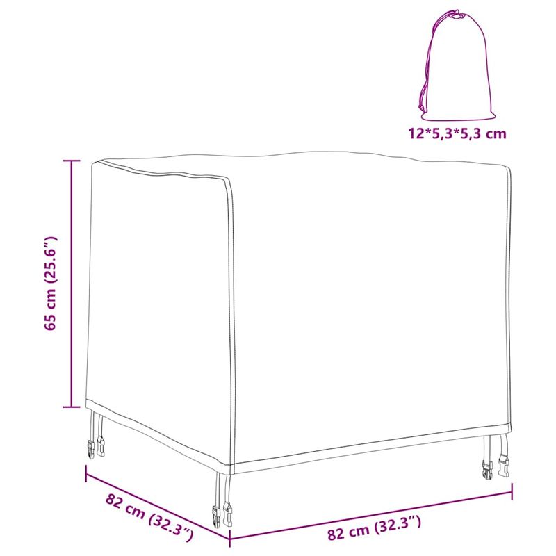 Casa si Gradina - Textile si covoare - Huse pentru mobilier - Husa pentru mobilier de exterior 82 x 82 x 65 cm - Infinity.ro