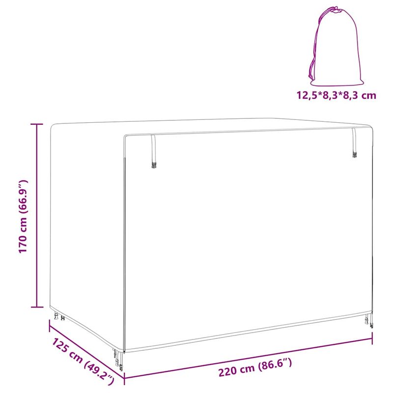 Casa si Gradina - Textile si covoare - Huse pentru mobilier - Husa pentru leagan de exterior 220 x 125 x 170 cm - Infinity.ro