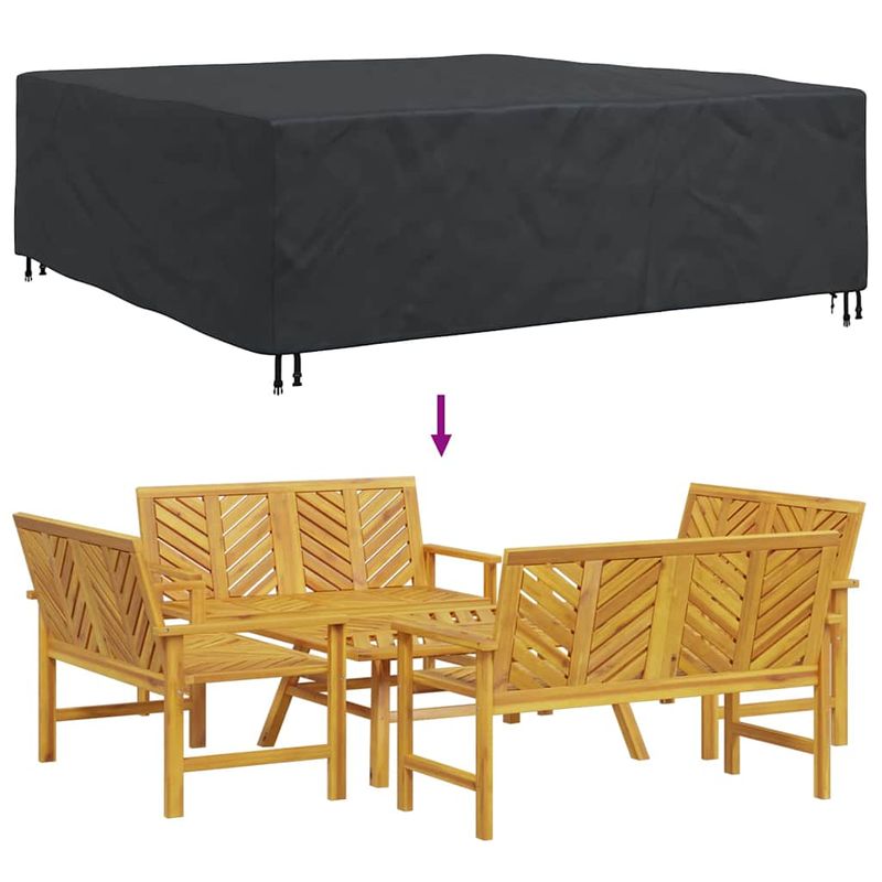 Casa si Gradina - Textile si covoare - Huse pentru mobilier - Husa pentru mobilier de exterior Negru 220 x 220 x 70 cm 210D - Infinity.ro