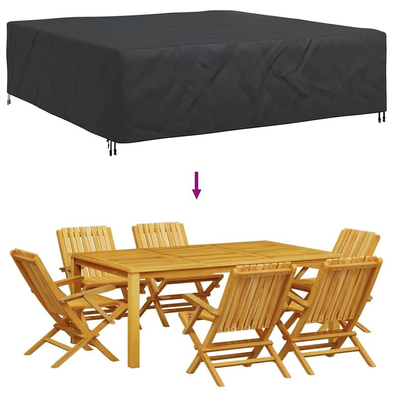 Casa si Gradina - Textile si covoare - Huse pentru mobilier - Husa pentru mobilier de exterior Negru 275 x 275 x 70 cm 420D - Infinity.ro