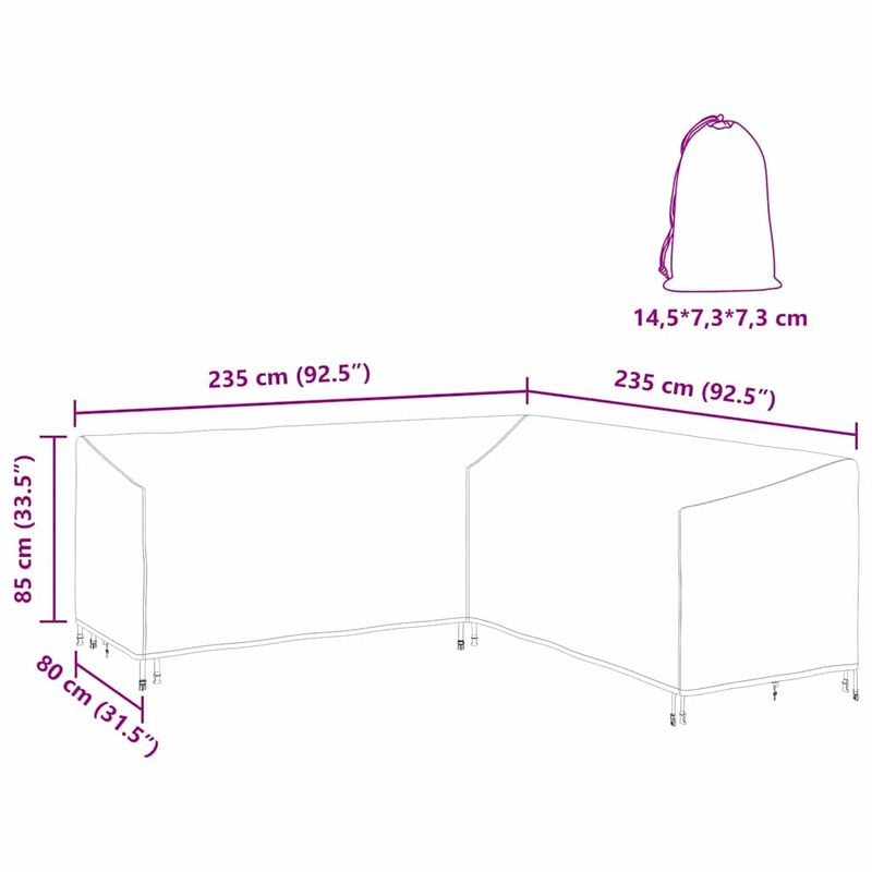 Casa si Gradina - Textile si covoare - Huse pentru mobilier - Husa pentru mobilier de exterior 235 x 235 x 80 cm - Infinity.ro