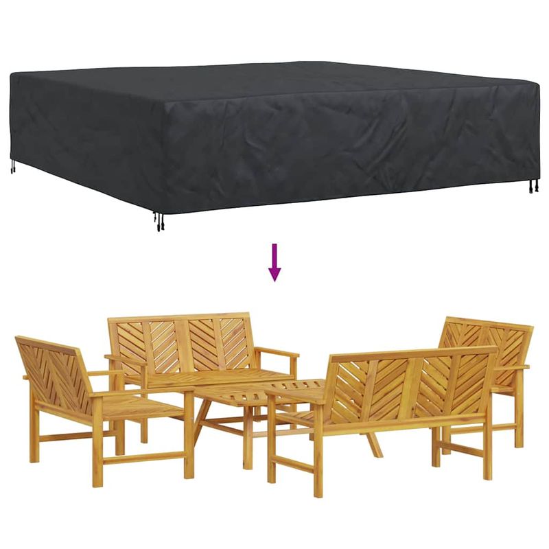 Casa si Gradina - Textile si covoare - Huse pentru mobilier - Husa pentru mobilier de exterior Negru 300 x 300 x 70 cm 210D - Infinity.ro