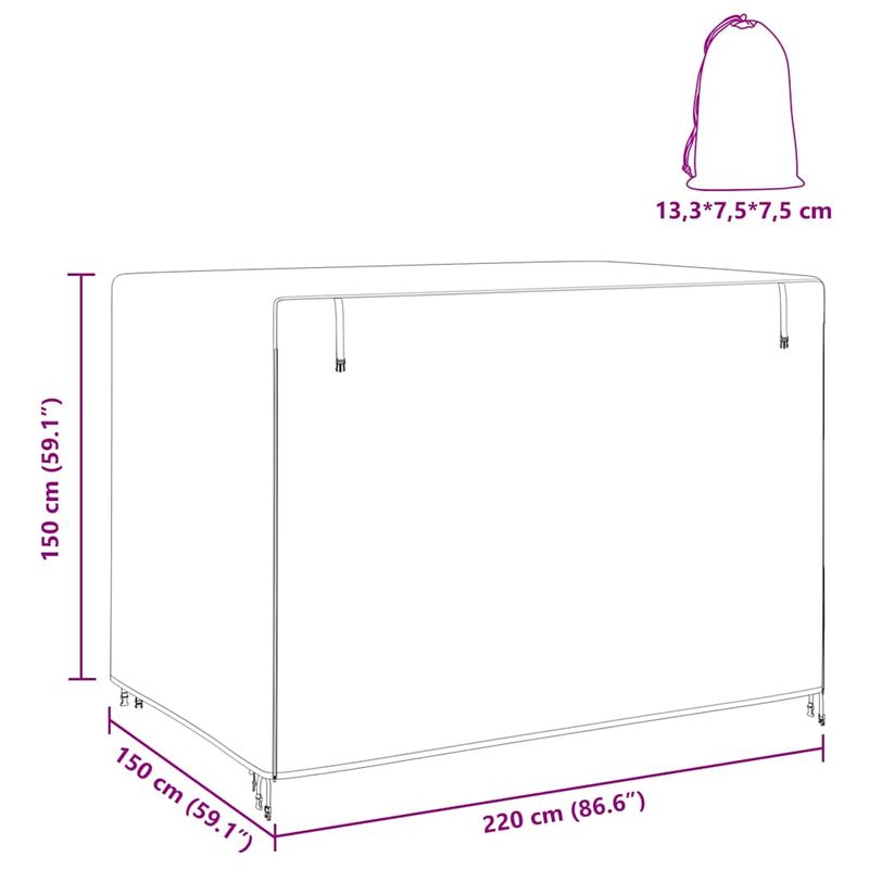 Casa si Gradina - Textile si covoare - Huse pentru mobilier - Husa pentru leagan de exterior 220 x 150 x 150 cm - Infinity.ro