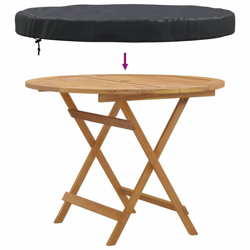 Casa si Gradina - Textile si covoare - Huse pentru mobilier - Husa pentru masa exterioara Negru 92 x 92 x 10 cm Material 600D - Infinity.ro