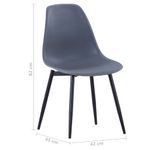Casa si Gradina - Mobilier - Scaune si fotolii - Scaune - Scaune de bucatarie, 4 buc., gri, PP - Infinity.ro