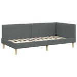Casa si Gradina - Mobilier - Paturi si accesorii - Paturi - Cadru de pat coltar Altele cu headboard Gri inchis 80 x 200 cm - Infinity.ro
