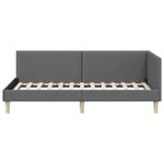 Casa si Gradina - Mobilier - Paturi si accesorii - Paturi - Cadru de pat coltar Altele cu headboard Gri inchis 80 x 200 cm - Infinity.ro