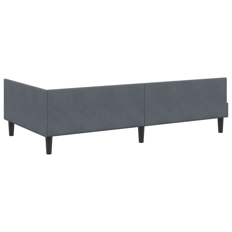Casa si Gradina - Mobilier - Paturi si accesorii - Paturi - Cadru de pat coltar cu headboard Manual Gri inchis 80 x 200 cm - Infinity.ro