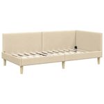 Casa si Gradina - Mobilier - Paturi si accesorii - Paturi - Cadru de pat coltar Altele cu headboard Crem 100 x 200 cm - Infinity.ro