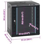 PC, gaming si accesorii - Componente PC - Componente - Hard Disk-uri - Dulap rack, Negru 53 x 45 x 60 cm Otel - Infinity.ro